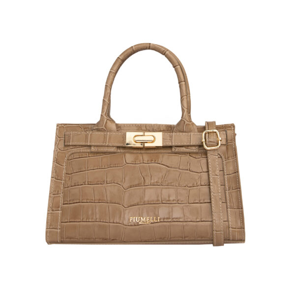 Piumelli Ira Cocco Borsa A Mano Con Tracolla - Taupe