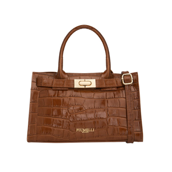 Piumelli Ira Cocco Borsa A Mano Con Tracolla - Tobacco